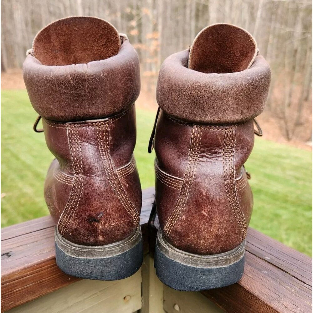 Vintage Timberland Boots Mens 8 W 10003 6211 Brown Leather Czech Republic Wide - Picture 4 of 15